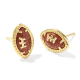 Football Gold Stud Earrings