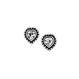 Shimmer Heart Mini Post Earrings