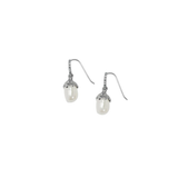 Everbloom Pearl Drop Silver French Wire Earrings