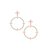 Radiant Beaded Statement Earrings, Light Pink