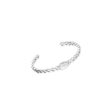 Sea Breeze Wrapped Cuff Bracelet, Silver