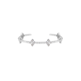 Radiant Cross Station Cuff Bracelet, Silver