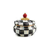 Courtly Check Squashed Pot