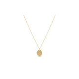 16" Necklace Gold, Inspire Love Small Gold Charm