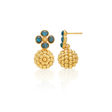 Berry Clover Drop Earrings, Blue Labradorite