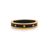 Berry Small Hinged Bangle, Ebony