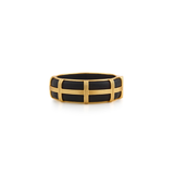Gaia Hinged Bangle, S/M, Ebony