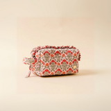 Essentials Quilted Cosmetic Pouch, Everbloom Dusty Rose