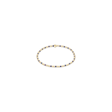 Hope Sincerity Pattern 2mm Bead Bracelet, Blue Metallic