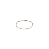 Hope Joy Pattern 2mm Bead Bracelet, Pink Metallic