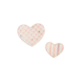 Rosy Heart Trinket Dishes, Set of 2