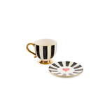 Courtly Stripe Cappuccino Cup
