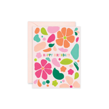Flower Blob Birthday Card