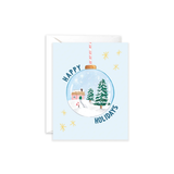 Holiday Snow Globe Greeting Card