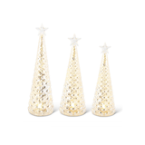 Gold Mercury Glass LED Trees