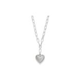 Mosaic Heart Two Tone Necklace