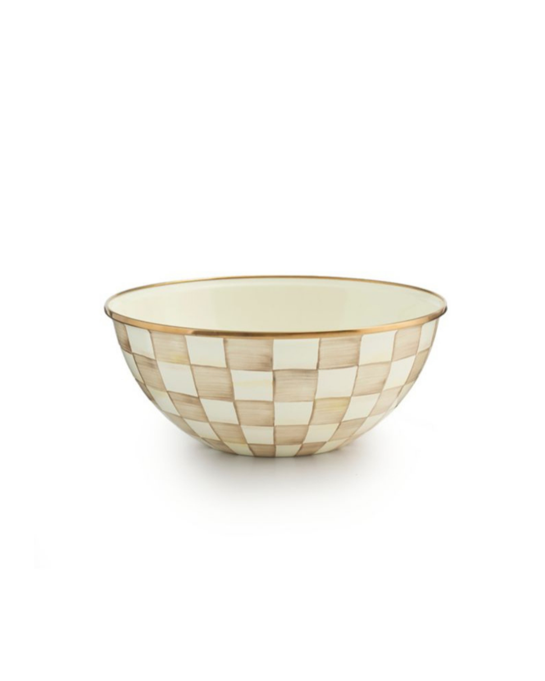 Mocha Check Large Everyday Bowl
