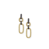 Legacy Link Statement Earrings, Gold/Black