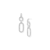 Legacy Link Statement Earrings, Silver