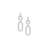 Legacy Link Statement Earrings, Silver
