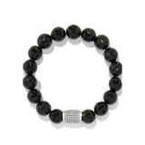 Meridian Solis Bead Stretch Bracelet, Black
