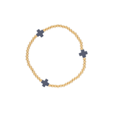 Signature Cross Pattern 3mm Bracelet, Navy