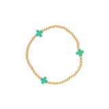 Signature Cross Pattern 3mm Bracelet, Emerald