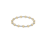 Classic Sincerity Pattern 5mm Bead Bracelet, Mixed Metal