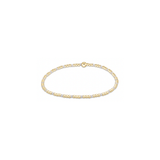 Hope Sincerity Pattern 2mm Bead Bracelet, White