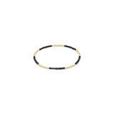 Blissful Pattern 2mm Bead Bracelet, Faceted Hematite