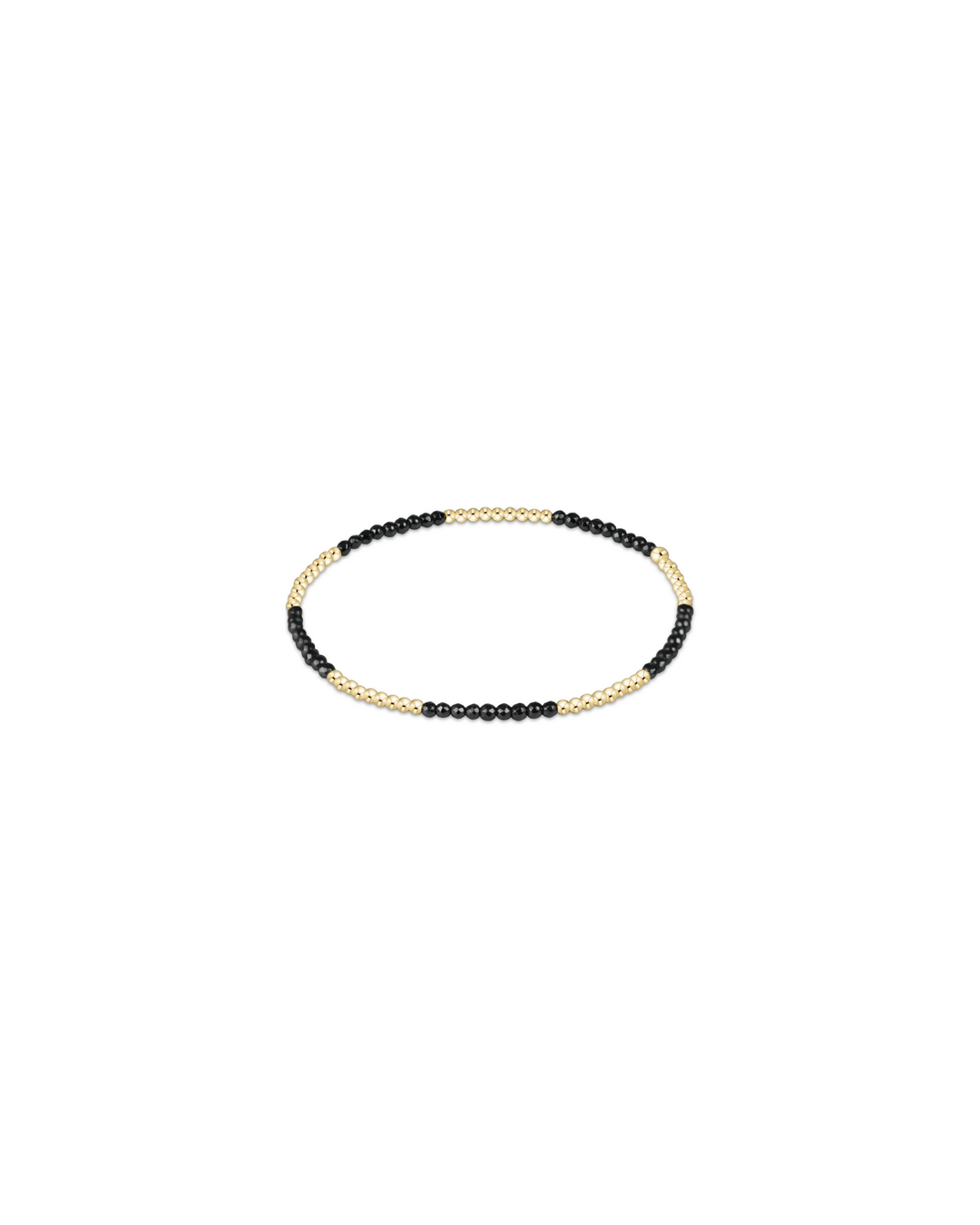 Blissful Pattern 2mm Bead Bracelet, Faceted Hematite