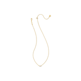 Juliette Gold Pendant Necklace, White Crystal