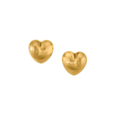 Trianon Heart Small Post Earrings, Gold