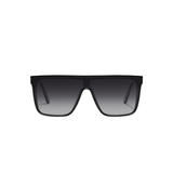 Nightfall Oversized Sunglasses, Black/ Smoked Polarized