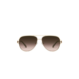 High Key Twist Sunglasses, Gold Frame/Brown Rose Lens