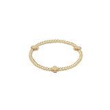 Signature Cross Gold Pattern 3mm Bead Bracelet, Gold