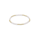 Classic Blissful Pattern 2.5mm Bead Bracelet, 3mm Pearl