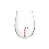 Candy Cane Wine Glass