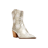 Teddy Gold Floral Booties