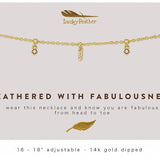 Feathers of Fab Dangle Necklace, Gold