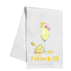 Handpainted Kitchen Towel, French 75