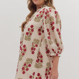 By All Means Mini Dress, Red/Ecru