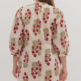 By All Means Mini Dress, Red/Ecru