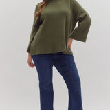 Never Look Back Sweater, Olive