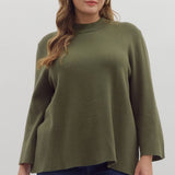 Never Look Back Sweater, Olive