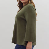 Never Look Back Sweater, Olive