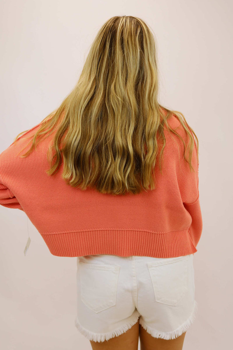Easy Street Cropped Pullover, Guava Juice
