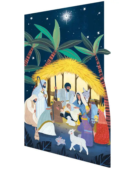 Nativity Lasercut Christmas Card