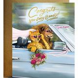 Sexy Beasts Wedding Card