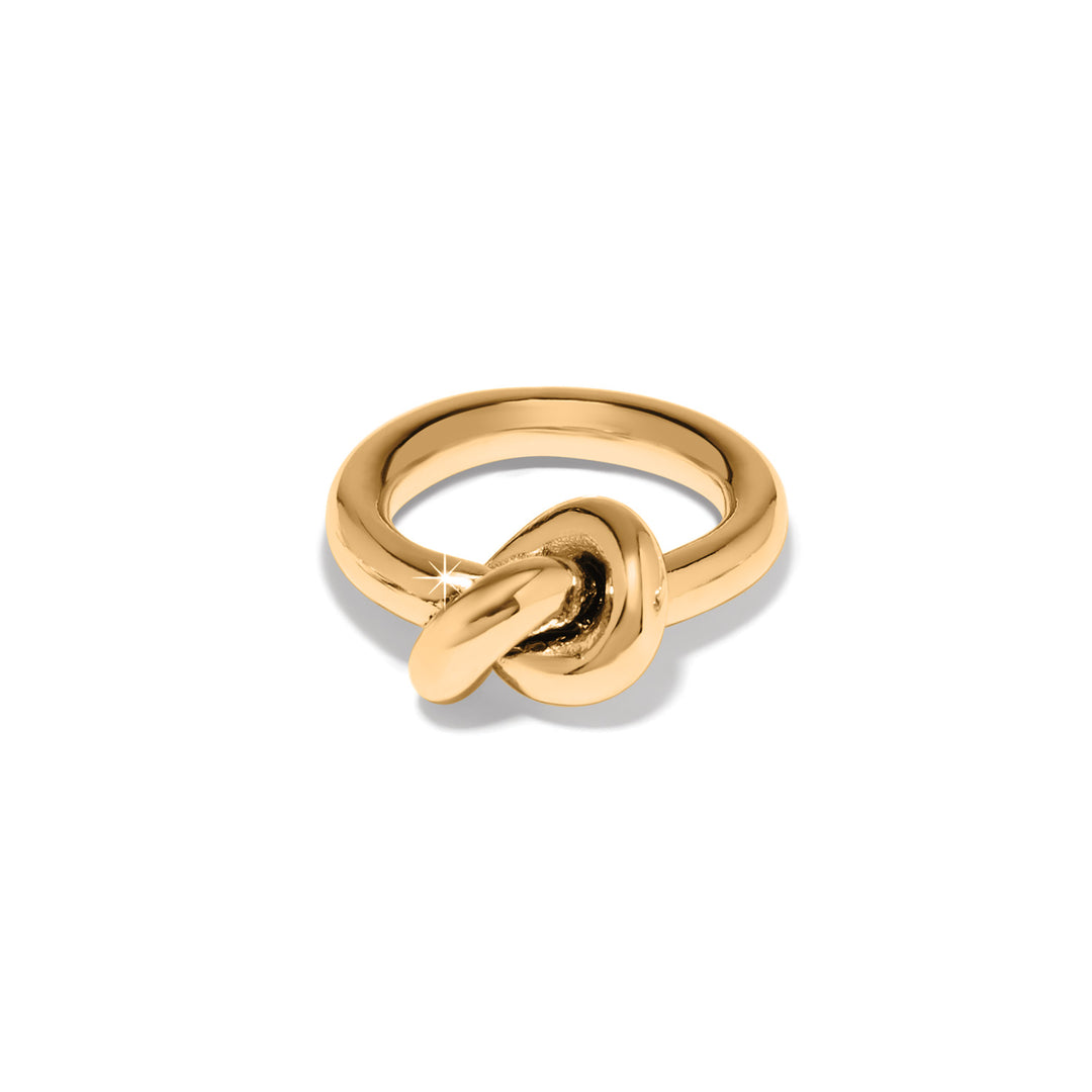 Interlock Single Knot Gold Ring